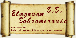 Blagovan Dobromirović vizit kartica